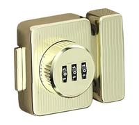 Sharplace Verrou à moraillon rotatif à code, facile à installer, avec bouton tournant et combinaison sans clé à 3 chiffres, pour tiroir en bois ou porte de, or