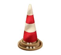 Sharplace Vertical avec Boule pour protéger Vos Meubles, cône Stable, Poteau à gratter en Corde de Jute