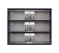 Sharplace Vitrine de Parking à échelle 1/64, conteneur avec fond clair, boîtes de rangement pour Mini modèle de voiture à collectionner, pour voiture moulée