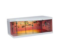 Sharplace Vitrine de parking à l'échelle 1:64, scène de véhicule, jouet avec fond LED intégré, affichage de voiture moulé sous pression pour maquettes de, En Brique Rouge