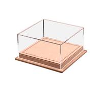Sharplace Vitrine de Présentation pour Deux Modèles de Voitures à L'échelle 1/64, Base En Cuir PU, Accessoires pour Décoration Intérieure, 12,7 X 12,2 X 6,5, Rose clair