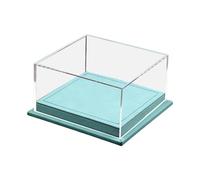 Sharplace Vitrine de Présentation pour Deux Modèles de Voitures à L'échelle 1/64, Base En Cuir PU, Accessoires pour Décoration Intérieure, 12,7 X 12,2 X 6,5, Cyan
