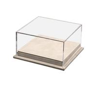 Sharplace Vitrine de Présentation pour Deux Modèles de Voitures à L'échelle 1/64, Base En Cuir PU, Accessoires pour Décoration Intérieure, 12,7 X 12,2 X 6,5, Beige