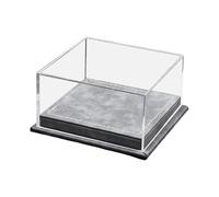Sharplace Vitrine de Présentation pour Deux Modèles de Voitures à L'échelle 1/64, Base En Cuir PU, Accessoires pour Décoration Intérieure, 12,7 X 12,2 X 6,5, Gris