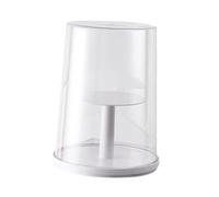 Sharplace Vitrine de présentation rotative et portable pour figurines miniatures, bureau, mini figurines d'action et objets de collection, Blanc