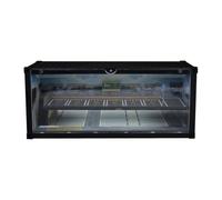 Sharplace Vitrine de rangement pour voiture miniature 1:64, objet de décoration de bureau, design en PVC empilable, éclairage LED, vitrine de garage