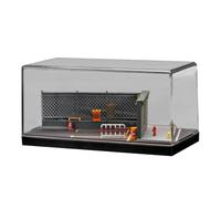 Sharplace Vitrine de Scène de Parking 1/64, Décor de Garage de Voiture Moulé sous Pression, Décoration de Bureau