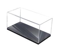 Sharplace Vitrine en acrylique anti-poussière élégante avec support protecteur pour modèles réduits de voitures 1/64, conteneur pour petits jouets et objets de, Socle Noir