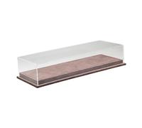 Sharplace Vitrine en acrylique pour modèle réduit de voiture 1/64, vitrine de table, boîte de rangement transparente pour objets de collection, boîte de, Châtain Foncé