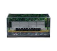 Sharplace Vitrine miniature pour voiture 1/64, modèle réduit de circuit, rangement pour voitures miniatures, fond de scène, vitrine de simulation pour armoire.