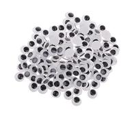 Sharplace Yeux Mobiles Yeux de Sécurité Auto-adhésive Tailles Assorties Yeux Wiggle - Noir, 12mm 200 pièces