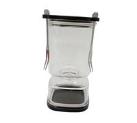 Sharplace1000 ml Pot pour Cornichons, Bocal à Cornichons et Olives en Forme de Sablier, Boîte de Conservation étanche éparateur Humide et Sec, pour Les Olives, le Stockage des Concombres, Olives, Noir