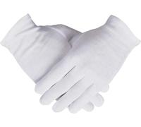 Sharpots Lot de 20 paires de gants de travail respirants en coton blanc pour femme ayant les mains sèches, matériau hydratant pour l'eczéma - Pièces d'archivage et inspection de bijoux (10 paires)