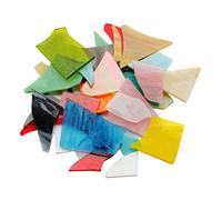 sharprepublic Morceaux De Verre Irréguliers 500g pour Bricolage, Carrelages en Verre Translucide, Carreaux De Vitrail Broyés, Couleurs Et Formes Assorties Fournitures