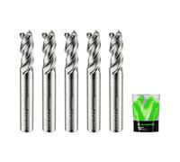 SHARPRO Lot de 5 fraises à bout 5/16 avec tige de 5/16 pouces, fraise carrée en carbure de tungstène à 3 cannelures, fraises de toupie CNC en spirale pour alliage d'acier, aluminium, métal et acier