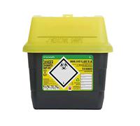 Sharpsafe Corbeille à déchets cliniques Jaune/gris 3 l, Collecteur Aiguille Dasri