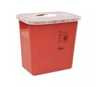 SharpSafety™ Lot de 20 récipients pour objets tranchants, couvercle de rotor, plastique postindustriel, rouge, 7,8 litres, boîte de 20