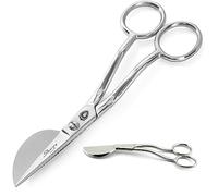 Sharpy - Ciseaux à applique en acier inoxydable de 15,2 cm avec poignée courbée décalée incurvée pour broderie, tissu, fil, tricot, couture, arts et loisirs créatifs