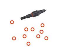 SHARROW 100pcs Joint Torique de Pointe de Flèche de Tir à l'arc O Ring Broadhead Rondelles en Caoutchouc de Rechange Accessoires de Chasse (Rouge)