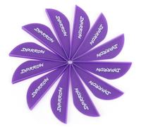 SHARROW 100pcs Tir à l'arc Plumes de Flèche en Plastique 2 Pouces Fletching Empennage de Flèche en Plastique Caoutchouc Plumes pour Flèches de Carbone (Violet)