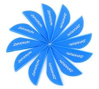 SHARROW 100pcs Tir à l'arc Plumes de Flèche en Plastique 2 Pouces Fletching Empennage de Flèche en Plastique Caoutchouc Plumes pour Flèches de Carbone (Bleu)