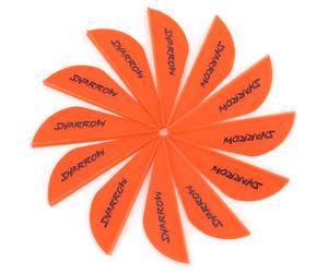 SHARROW 100pcs Tir à l'arc Plumes de Flèche en Plastique 2 Pouces Fletching Empennage de Flèche en Plastique Caoutchouc Plumes pour Flèches de Carbone (Orange)