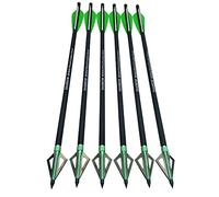 SHARROW 12pcs Flèches d'arbalète en Carbone 16 Pouces 17 Pouces Boulons d'arbalète avec Pointe de Flèche de Lame(17 inch)