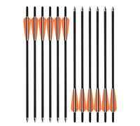 SHARROW 12pcs Flèches d'arbalète en Carbone 16 Pouces 17 Pouces Boulons d'arbalète Flèches pour Arbalète (Orange, 16 Pouces)