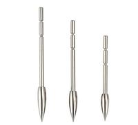 SHARROW 24pcs Tir à l'arc Pointe de Flèche Insérer Broadheads 80/100/120 Grains Acier Inoxydable Conseils Insérer Bullet Points pour ID 3.2mm Flèche de Carbone de Arbre (80 Grains)