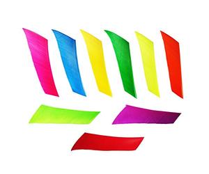 SHARROW 50pcs Plumes de Flèche Naturelle pour Tir à l'arc 3" Empennage de Flèche Fletching Plumes de Dinde pour Flèches de Carbone (Pourpre)