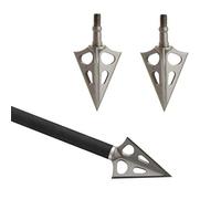 SHARROW 6pcs Tir à l'arc Pointes de Flèches Broadheads 100 Grains Pointes de Chasse Têtes de Flèches à 3 Lames Fixes pour Arbalète Flèches en Carbone (X5)
