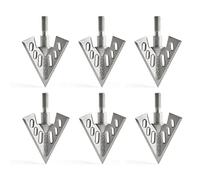SHARROW 6pcs Tir à l'arc Pointes de Flèches Broadheads 100 Grains Pointes de Chasse Têtes de Flèches à 3 Lames Fixes pour Arbalète Flèches en Carbone (S3)