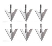 SHARROW 6pcs Tir à l'arc Pointes de Flèches Broadheads 100 Grains Pointes de Chasse Têtes de Flèches à 3 Lames Fixes pour Arbalète Flèches en Carbone (S2)