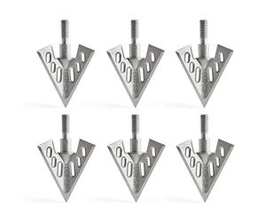 SHARROW 6pcs Tir à l'arc Pointes de Flèches Broadheads 100 Grains Pointes de Chasse Têtes de Flèches à 3 Lames Fixes pour Arbalète Flèches en Carbone (S3)