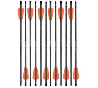 SHARROW Flèches d'arbalète en Carbone 15 Pouces Boulons d'arbalète Flèches pour Arbalète (24, Orange)