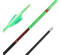 SHARROW Flèches de Tir à l'arc en Carbone 32 Pouces Flèches de Pratique de Cible Spine 400-1000 pour Arc Recurve Arc Long (12, Vert Fluo, Spine 800)