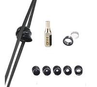 SHARROW Peep Sight 37/45 degrés Boîtier en Aluminium avec Lentille Clarifier et 5 Tailles Noyau Intérieur Aperture Kit pour Arc à Poulies (Noir, 37°/ 6 Fois Lentille)