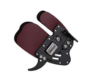 SHARROW Tir à l'arc Protège-Doigts en Cuir Protecteur de Doigt Finger Tab Garde de Main Gant de Tir Garde de Main pour Arc Classique RH/LH (M, Noir/Main Gauche)