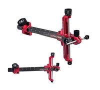 SHARROW Visières d'arc Classique Viseur de Tir à l'arc 9 Pouces Barre en Carbone Aluminium 1 Broches Viseur de Cible pour Arc Recourbé Professionnel de Compétition (Rouge, Main Gauche)