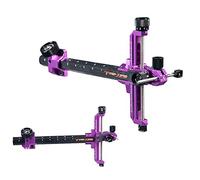 SHARROW Visières d'arc Classique Viseur de Tir à l'arc 9 Pouces Barre en Carbone Aluminium 1 Broches Viseur de Cible pour Arc Recourbé Professionnel de Compétition (Violet, Main Gauche)