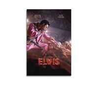 SHARU I EBRHU Elvis1 Poster mural sur toile moderne pour salon, chambre à coucher, 30 x 45 cm, style sans cadre