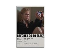 SHARU I EBRHU Poster « Before I Go to Sleep » - Art mural sur toile - Peinture moderne pour salon, chambre à coucher - 20 x 30 cm - Style sans cadre