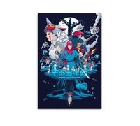 SHARU I EBRHU Poster de princesse Mononoke sur toile moderne pour salon, chambre à coucher, 40 x 60 cm, style sans cadre
