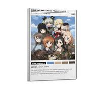 SHARU I EBRHU Poster « Girls Und Panzer Das Finale » - Partie 3 - Impression sur toile moderne pour salon, chambre à coucher - 60 x 90 cm - Style cadre