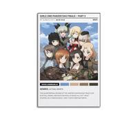 SHARU I EBRHU Poster « Girls Und Panzer Das Finale » - Partie 3 - Impression sur toile moderne pour salon, chambre à coucher - 20 x 30 cm - Style sans cadre