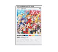 SHARU I EBRHU Poster Love Live The School Idol Art mural sur toile moderne pour salon, chambre à coucher, 50 x 75 cm, style sans cadre