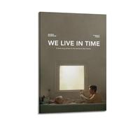 SHARU I EBRHU Poster « WE LIVE IN TIME » - Impression sur toile moderne pour salon, chambre à coucher - 40 x 60 cm - Style cadre