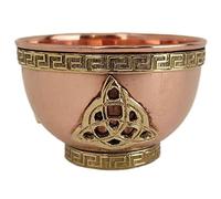 Sharvgun 4 pouces Triquetra Cuivre Offrande Bols Guérison Méditation Autel Utilisation, Rituels, Encens, Smudging, Décoration Wicca Bol De Service