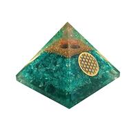 Sharvgun Apatite Cristal Orgonite Pyramide Petite Fleur de vie Générateur de pierre Générateur de pierre Yoga Méditation Orgone Pyramid EX-LG 65-75 mm, cadeau de Noël Reiki