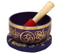 Sharvgun Bol chantant bouddhiste violet - accordé au chakra de la couronne du 7ème chakra - Laiton de qualité supérieure - 12,7 cm - Idéal pour la méditation, l'Ayurveda et le yoga